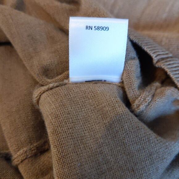 Daniel Cremieux Men's Size L 100% Merino Wool V-Neck Tan Sweater - Picture 6 of 9